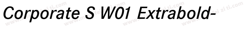 Corporate S W01 Extrabold字体转换